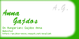 anna gajdos business card